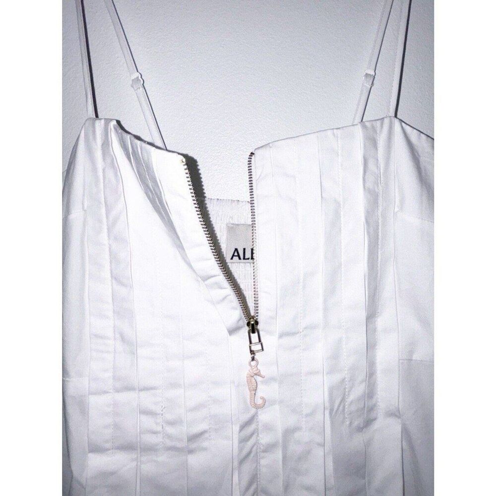 Alemais Selene White Organic Cotton Midi Dress Size 6 - Picture 11 of 12